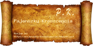 Pajenszky Kreszcencia névjegykártya